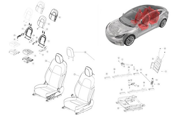 Tesla Model 3 Сборка сидений и аппаратное обеспечение