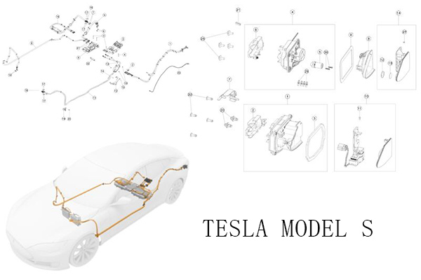 Система высокого напряжения модели Tesla Model S & Внешние зарядные разъемы